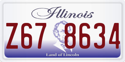 IL license plate Z678634