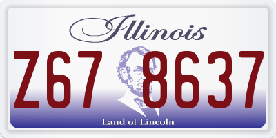 IL license plate Z678637