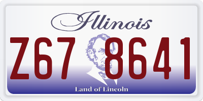 IL license plate Z678641