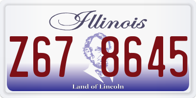 IL license plate Z678645