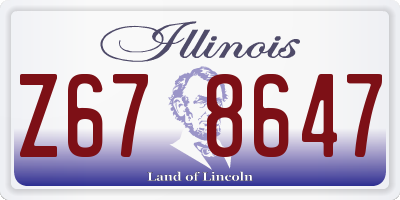 IL license plate Z678647
