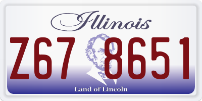 IL license plate Z678651