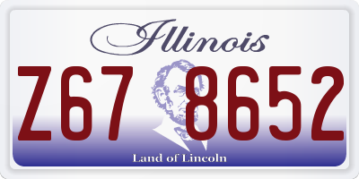 IL license plate Z678652