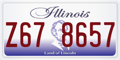 IL license plate Z678657