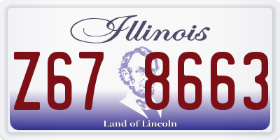 IL license plate Z678663