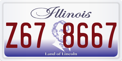IL license plate Z678667
