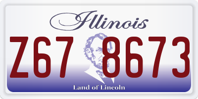 IL license plate Z678673