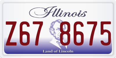 IL license plate Z678675