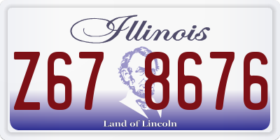 IL license plate Z678676