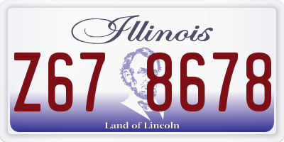 IL license plate Z678678