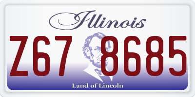 IL license plate Z678685