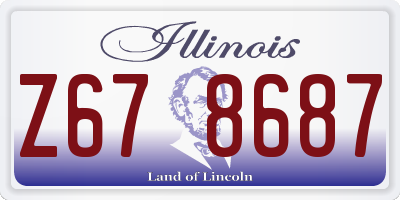 IL license plate Z678687