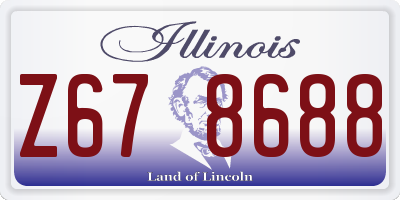 IL license plate Z678688