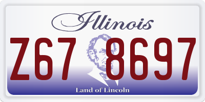 IL license plate Z678697