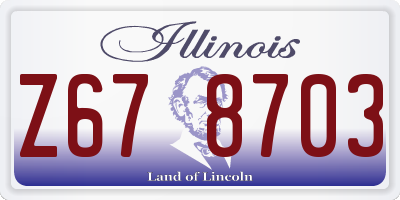 IL license plate Z678703
