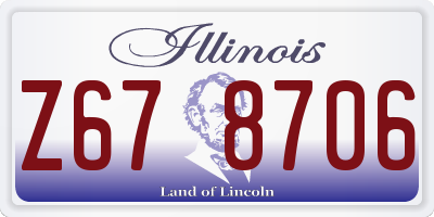 IL license plate Z678706