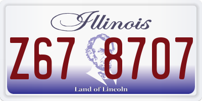 IL license plate Z678707