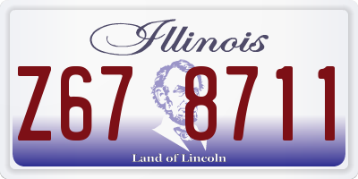 IL license plate Z678711