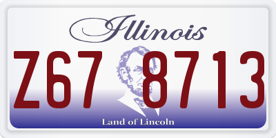 IL license plate Z678713