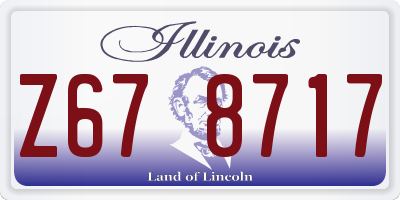 IL license plate Z678717
