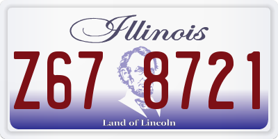 IL license plate Z678721