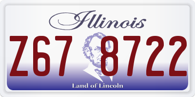 IL license plate Z678722