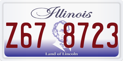 IL license plate Z678723