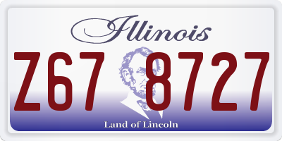 IL license plate Z678727
