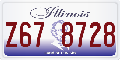 IL license plate Z678728
