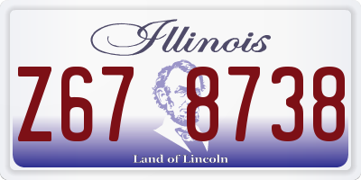 IL license plate Z678738