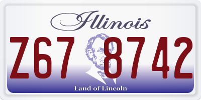 IL license plate Z678742