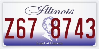 IL license plate Z678743