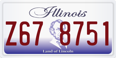 IL license plate Z678751