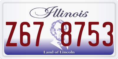 IL license plate Z678753