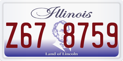 IL license plate Z678759