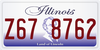 IL license plate Z678762