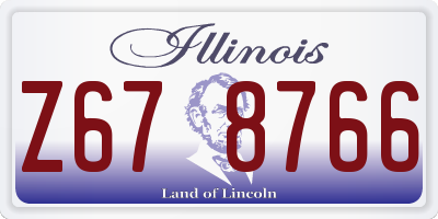 IL license plate Z678766