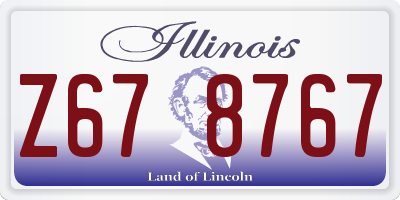 IL license plate Z678767
