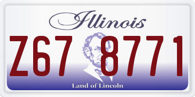 IL license plate Z678771