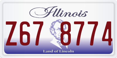 IL license plate Z678774