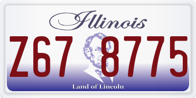 IL license plate Z678775