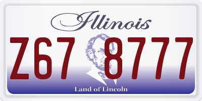 IL license plate Z678777