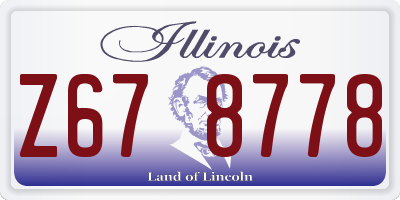 IL license plate Z678778