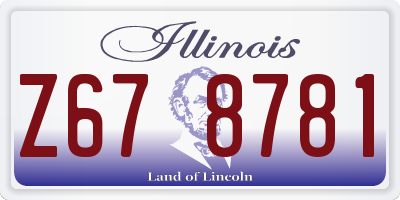 IL license plate Z678781