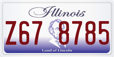 IL license plate Z678785