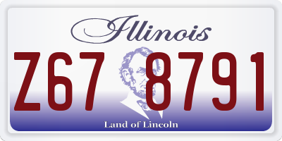 IL license plate Z678791