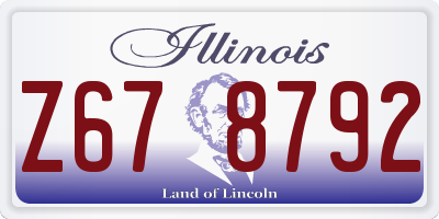IL license plate Z678792
