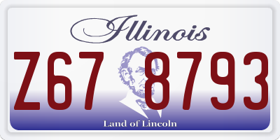 IL license plate Z678793