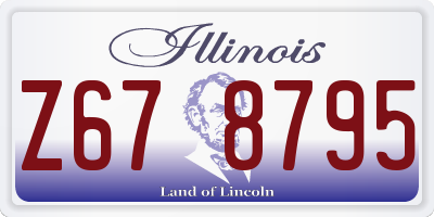 IL license plate Z678795