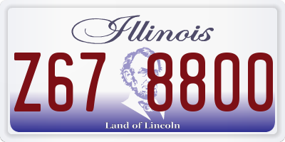 IL license plate Z678800